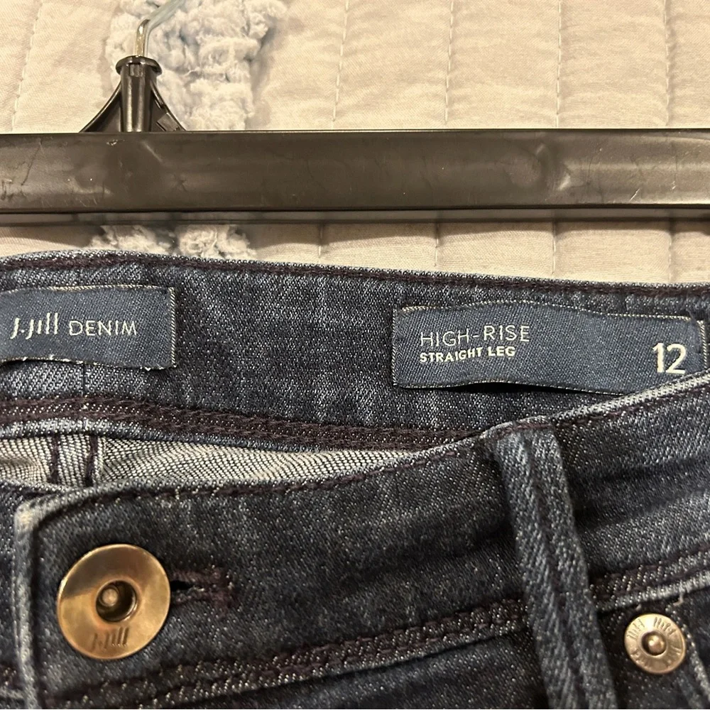 J. Jill Blue Straight Leg Jeans Classic Style - Picture 3 of 3